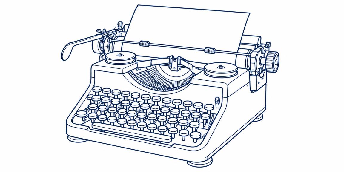 Illustration av en skrivmaskin